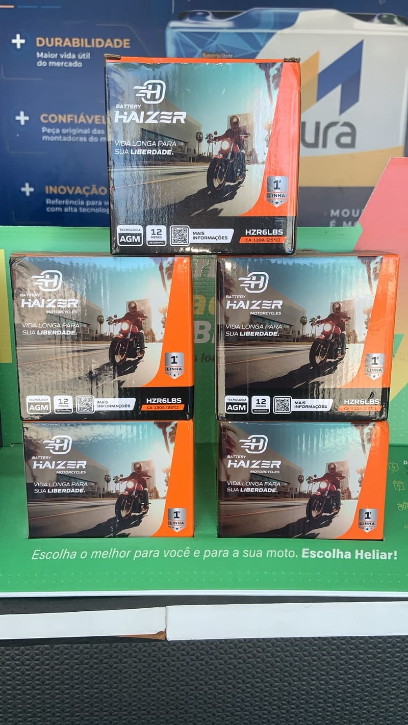 Bateria de moto Haizer em Rocha Miranda