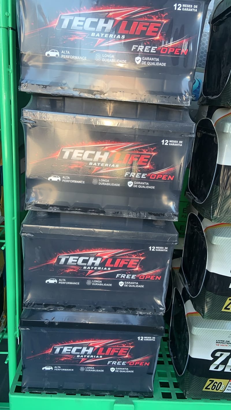 Bateria automotiva Tech Life em Rocha Miranda